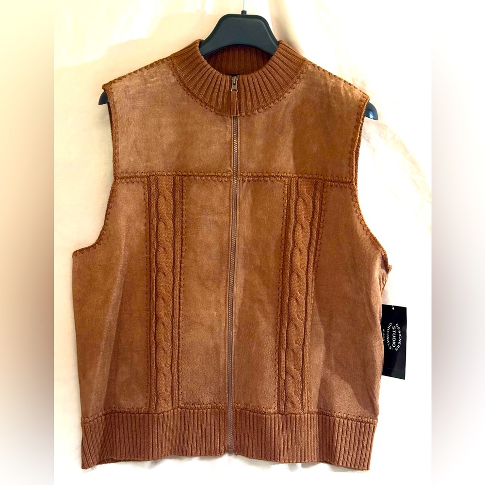Women's Suede Sweater Vest